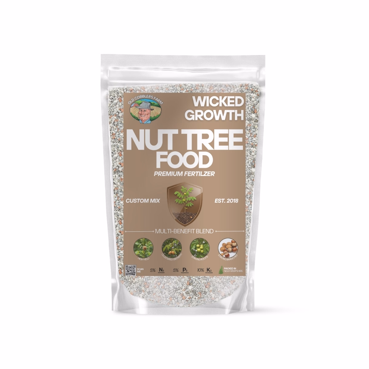 Old Cobblers Farm™ Wicked Growth Nut Tree Fertilizer – Encourages Sturdy Tree Development and Consistent Nut Yields with Lasting Nourishment (5 lbs | 10 lbs | 15 lbs | 20 lbs) (15 lbs)