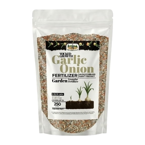 Old Cobblers Farm™ Wicked Growth Garlic + Onion Fertilizer–Nourishes Roots, Enhances Flavor, and Boosts Plant Health with Eco-friendly Slow-release Nutrients for Robust Growth (5lb)