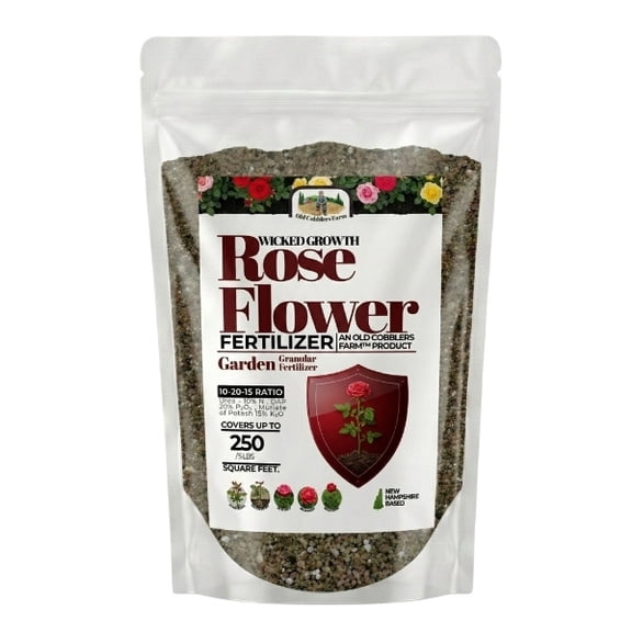 Old Cobblers Farm™ Rose Food - Premium Fertilizer - Boosts Bud Production, stem Strength, and Vivid Flowering for Every Rose Type (5 lbs)