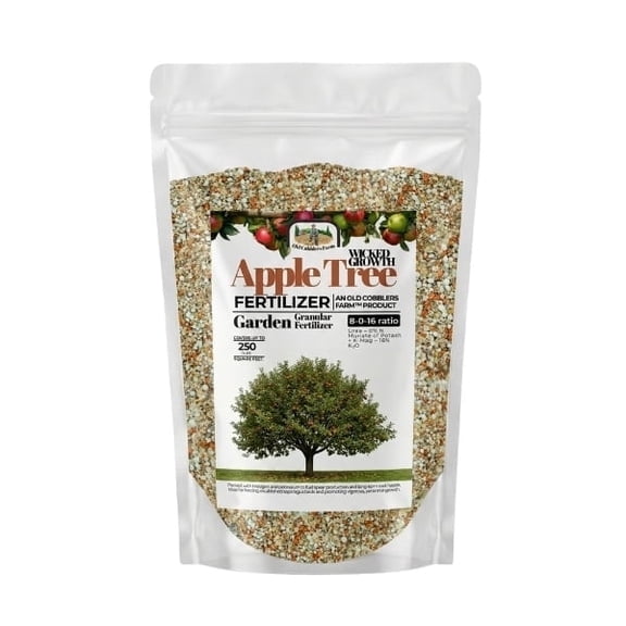 Old Cobblers Farm Wicked Growth Apple Tree Fertilizer - Boost Fruit Yield & Tree Health, Enhanced with Nutrients for Lush Growth  For All Apple Varieties (5 lbs | 10 lbs | 15 lbs | 20 lbs) (15 lb)