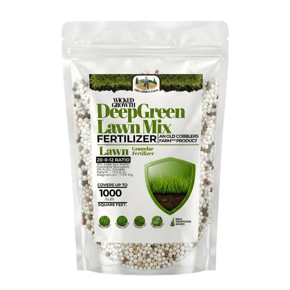 Old Cobblers Farm Wicked Growth Deep Green Lawn Fertilizer, 20-0-12 NPK, 15 lbs.