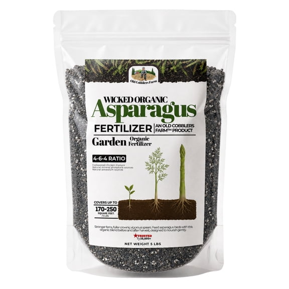 Old Cobblers Farm Wicked Organics Asparagus 4-6-4|Organic Asparagus Bed Food, 5 lbs