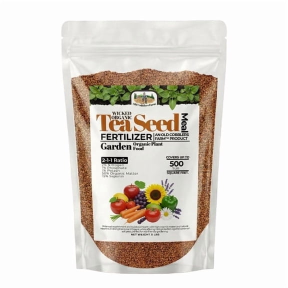 Old Cobblers Farmâ„¢ Wicked Organics Tea Seed Meal Strong Roots, Vibrant Blooms & Healthy Harvests (5 lbs | 10 lbs | 15 lbs | 20 lbs)(5lbs)
