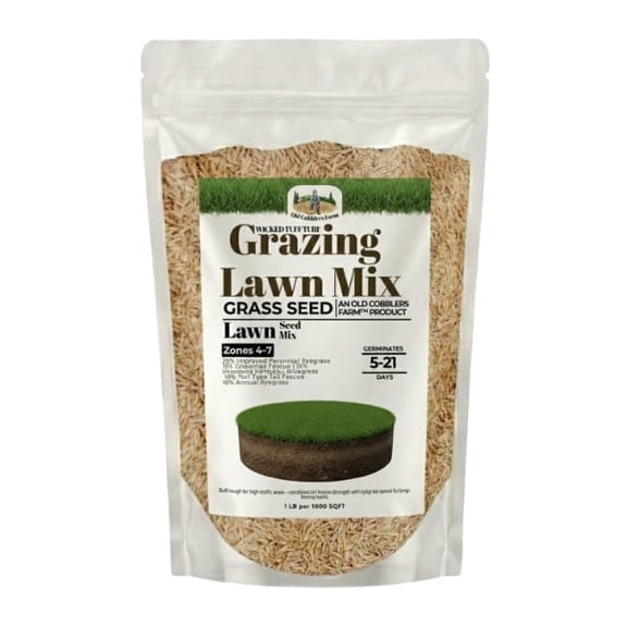 Old Cobblers Farmâ„¢ Wicked Tuff Turf Grazing Lawn Mix Horse Lawn (5 lbs | 10 lbs | 15 lbs | 20 lbs) (5lbs)