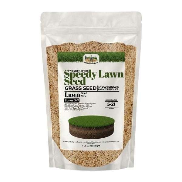 Old Cobblers Farm™ Wicked Tuff Turf Speedy Lawn Seed (5 lbs | 10 lbs | 15 lbs | 20 lbs) (15lbs)
