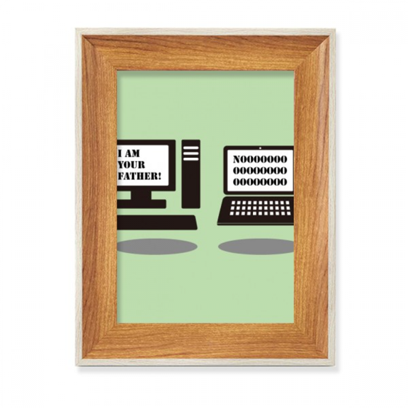 Old Computer Notebook Desktop Wooden Photo Frame Display Picture Art Painting Multiple Sets