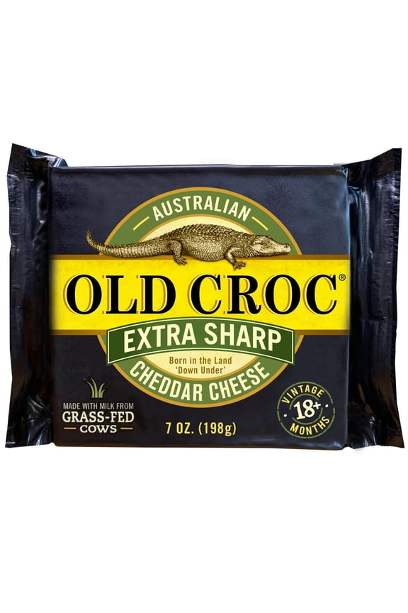 Extra Sharp Cheddar Cheese Chunk, 7oz, Refrigerated, Plastic Wrapper