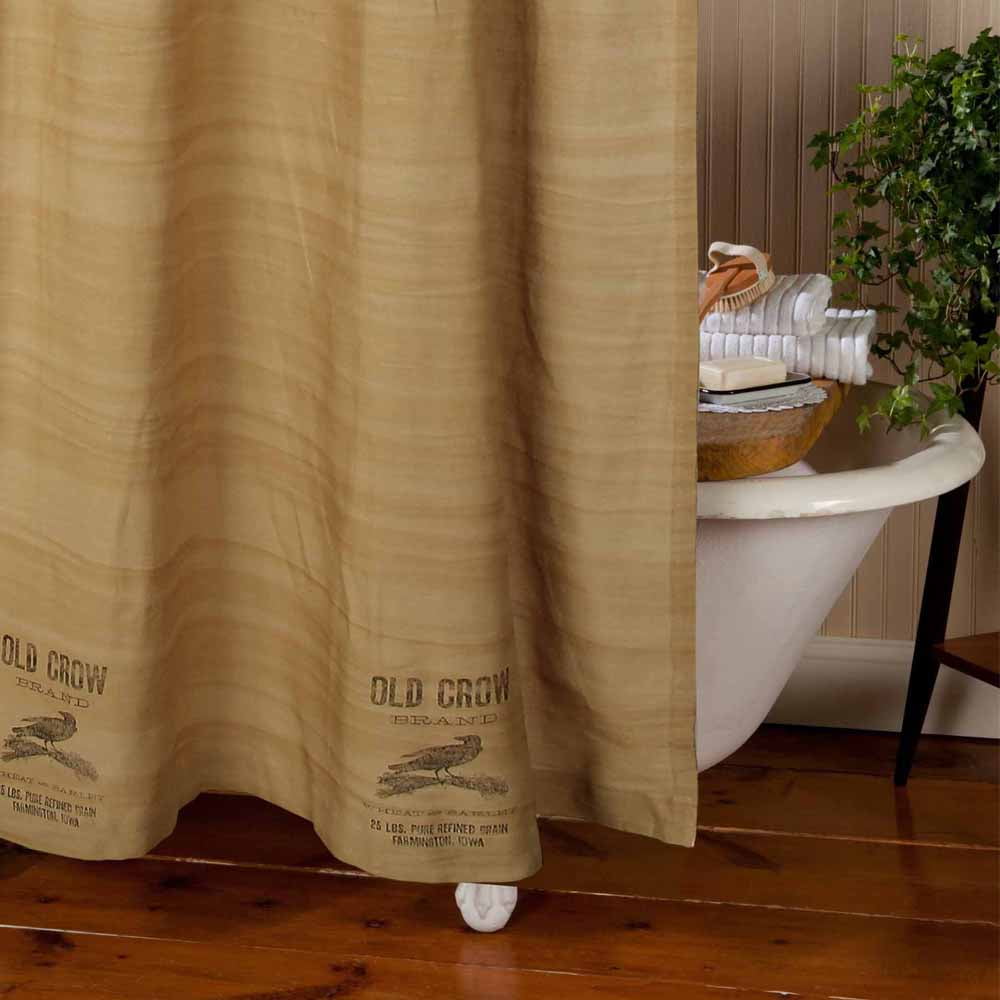 Old Crow Tea Dyed 72" x 72" Shower Curtain by Raghu