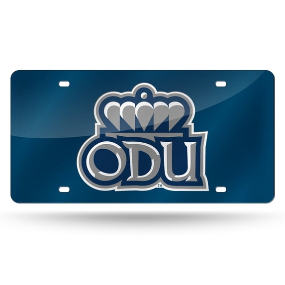 Old Dominion Monarchs NCAA Blue Mirrored Laser Cut License Plate Laser Tag
