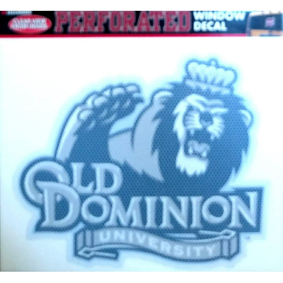 Old Dominion University Monarchs 8 Inch Preforated Window Film Decal Sticker, One-Way Vision, Adhesive Backing