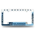 thumbnail image 1 of Old Dominion University Monarchs Metal License Plate Frame Tag Cover, All Over Design, 12x6 Inch, 1 of 4