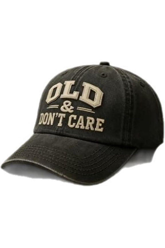 "Old & Don’t Care" Classic Dad Hat, Adjustable Cotton Baseball Cap for Men & Women, Lightweight Retirement & Casual Trucker Style Hat