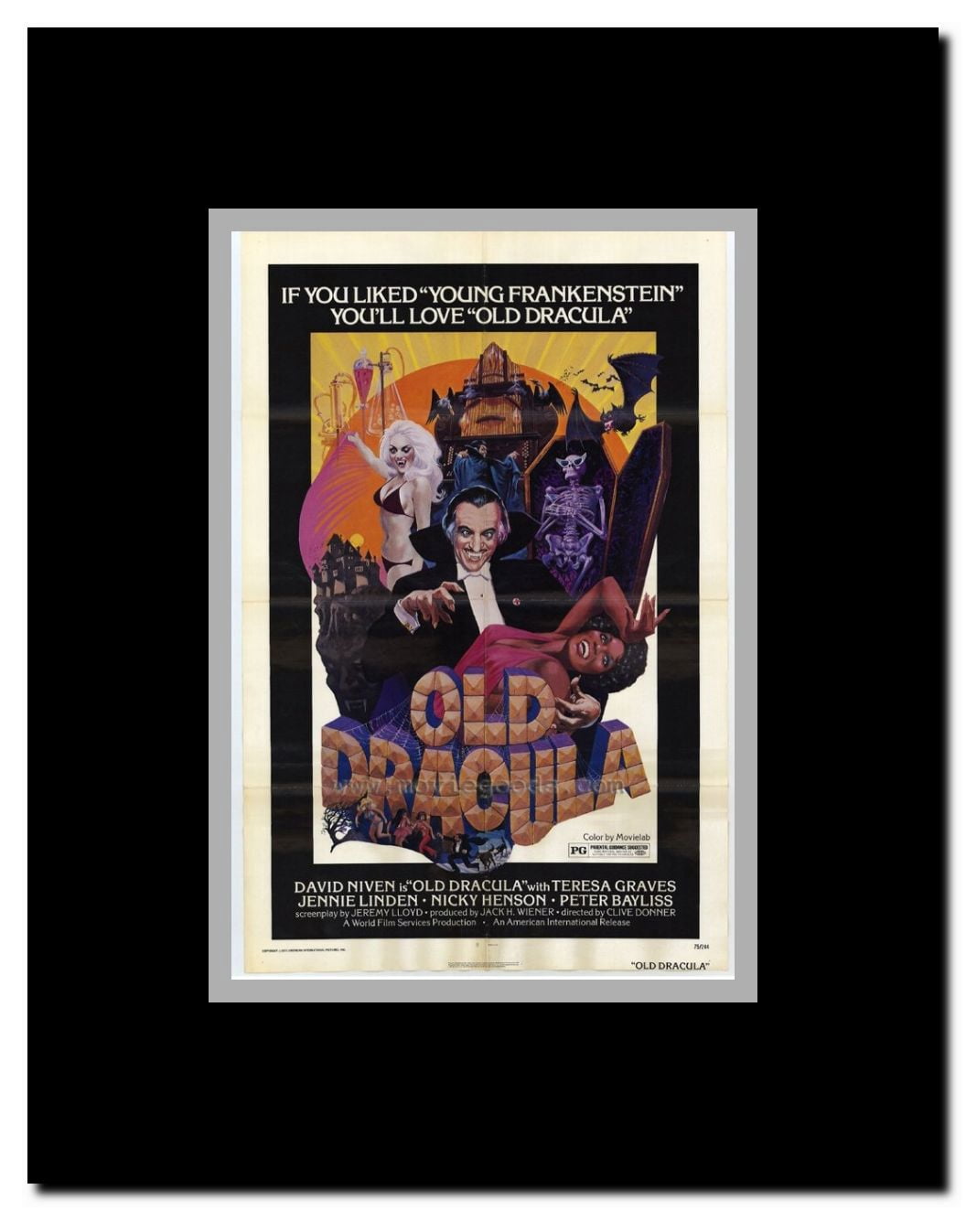 Old Dracula Framed Movie Poster