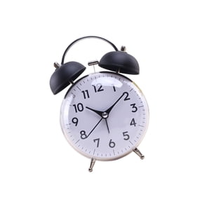 Old Drum Fashion Loud Alarm Clock With Permanent Metal Building Simple Use For Telecommute Bedroom Deck