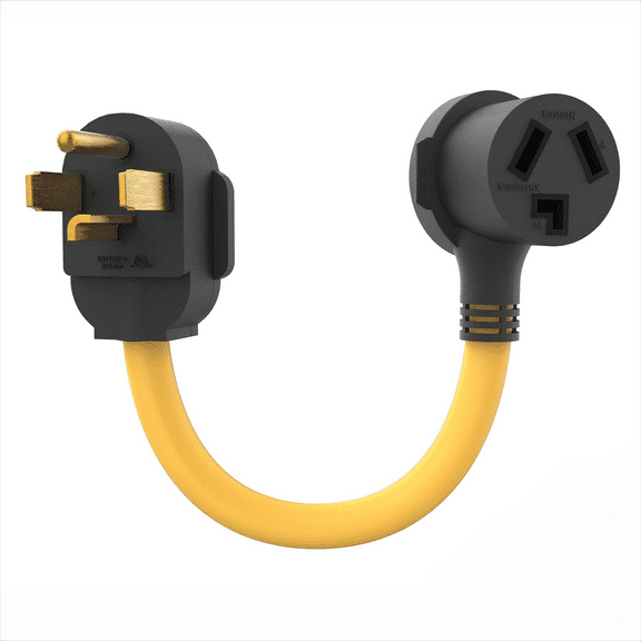 Old Dryer Adapter, NEMA 14-30P to 10-30R, Dryer Outlet Plug Adapter Cord, 4 Prong 3 Pole 1FT, ETL listed