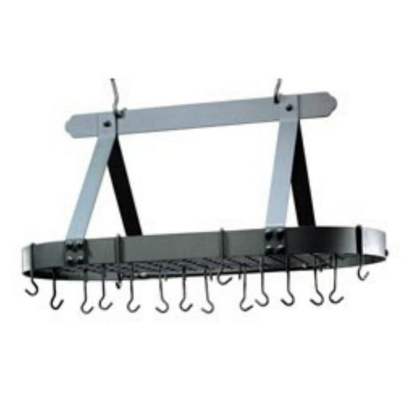 Old Dutch 36" x 18" Graphite Oval Pot Rack 107GU