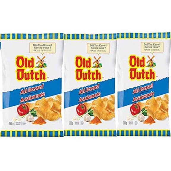 Old Dutch All Dressed Potato Chips (3-Pack) 255g/9 oz