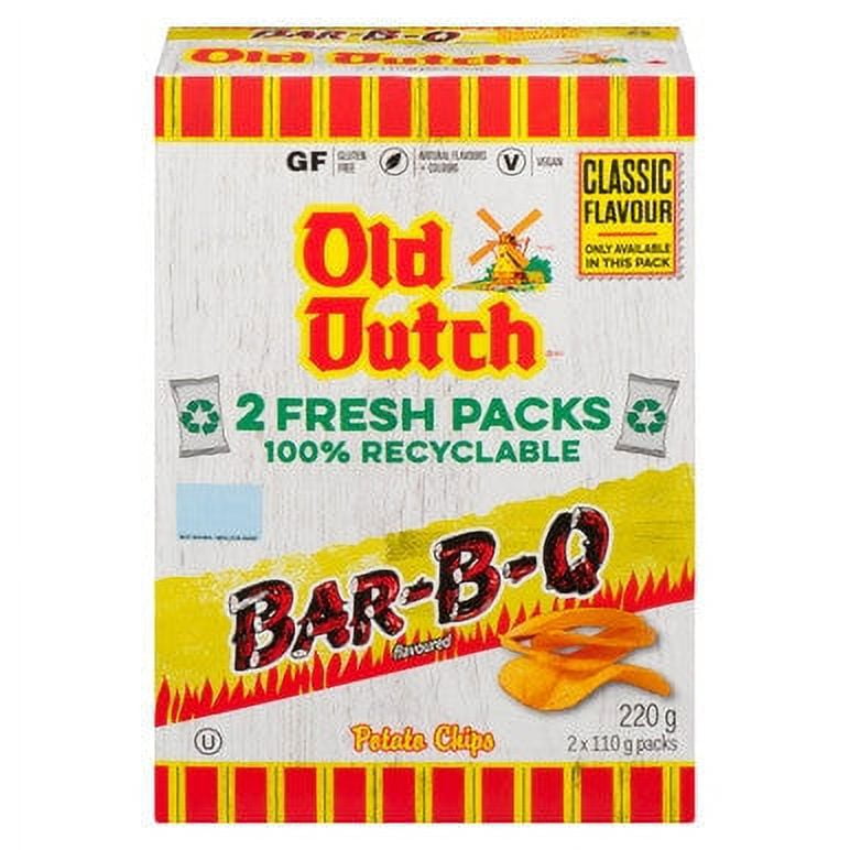 Old Dutch BBQ Potato Chips, 220g/7.8 oz., Box {Imported from Canada}