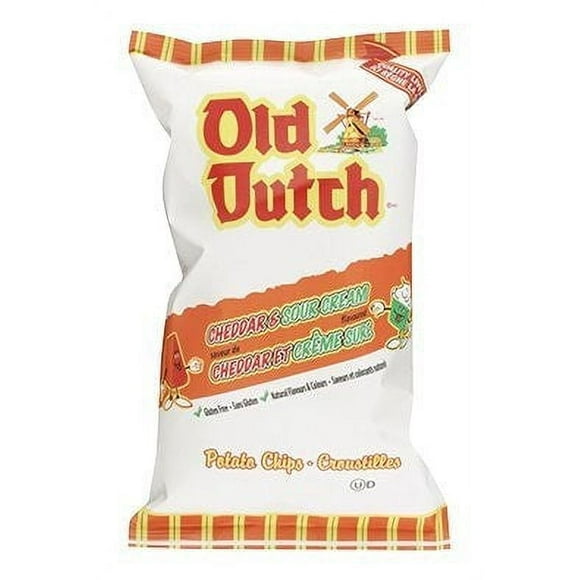 Old Dutch Cheddar & Sour Cream Potato Chips 255g/9 oz., {Imported from Canada}
