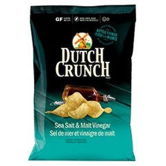 Old Dutch Crunch Sea Salt & Malt Vinegar Chips One Large Bag