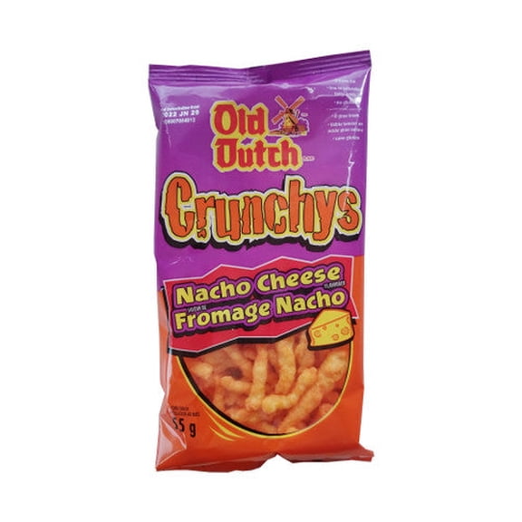 Old Dutch Crunchys Nacho Cheese Corn Snacks, 55g/2 oz