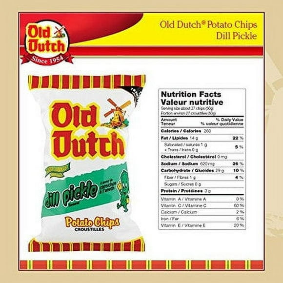 Old Dutch Dill Pickle Chips - 40x40g
