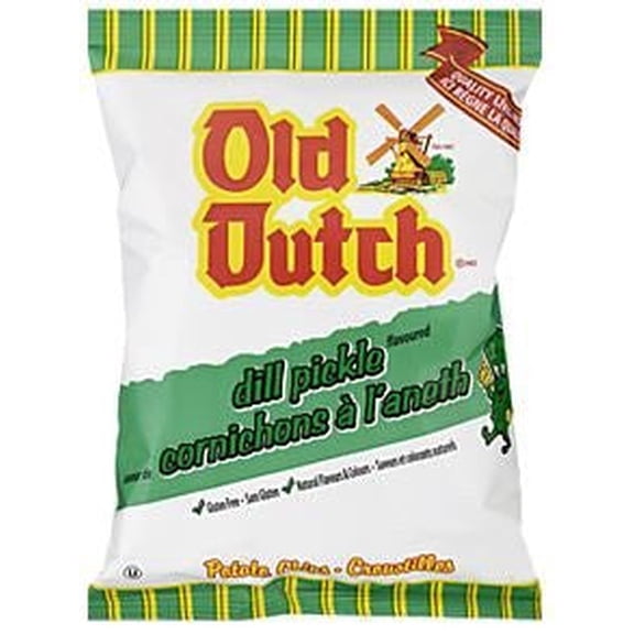 Old Dutch Dill Pickle Chips Single Serve - 40g/1.4 oz