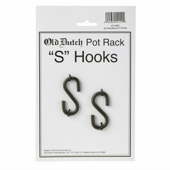 Old Dutch International 112BZ Set-2 2.5 in. Oiled Bronze Pot Rack - S - Hooks