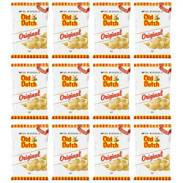 Old Dutch Original Potato Chips (12 Bags x 40g/ 1.4oz) Bundle {Imported