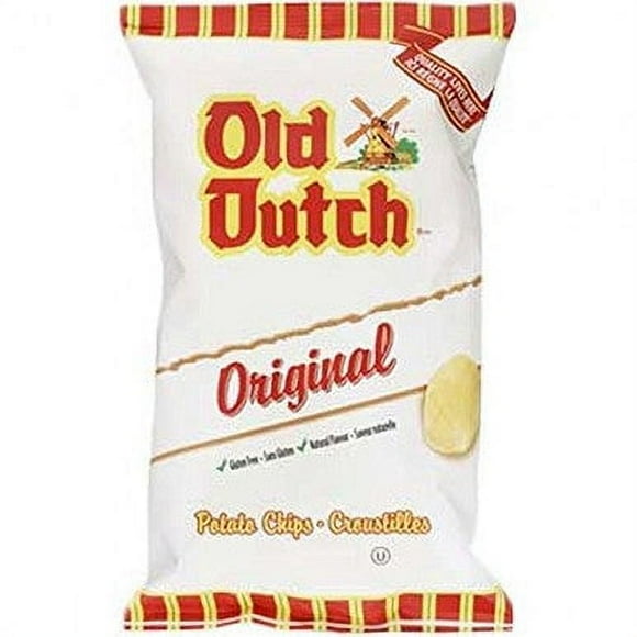 Old Dutch Original Potato Chips, One Large Bag, {Imported from Canada}