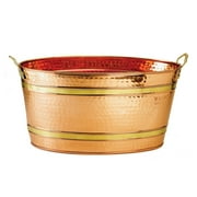 Old Dutch Oval Decor Copper Party Tub, 22-1/2 by 13 by 11-1/2-Inch