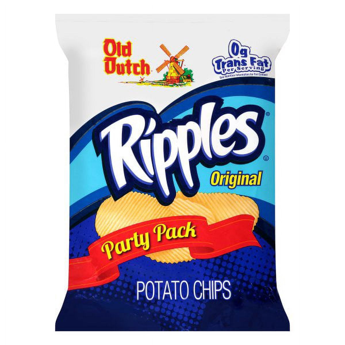 Old Dutch Party Pack Original Ripples Potato Chips, 16 oz.