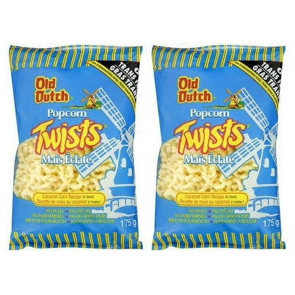Old Dutch Popcorn Twists Puff Corn Snack 175g/6.17oz, 2-Pack