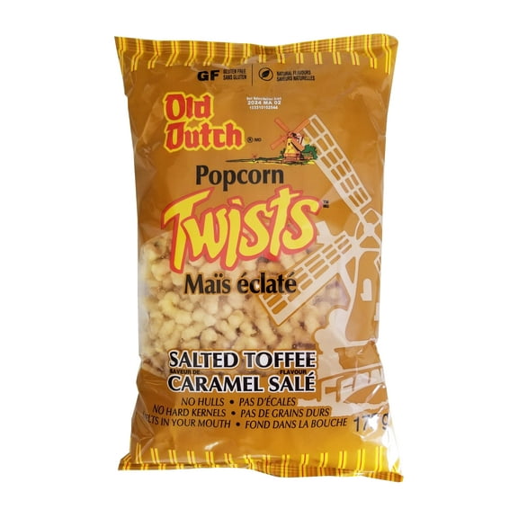 Old Dutch Popcorn Twists, Salted Toffee Flavored, 175g/6 oz