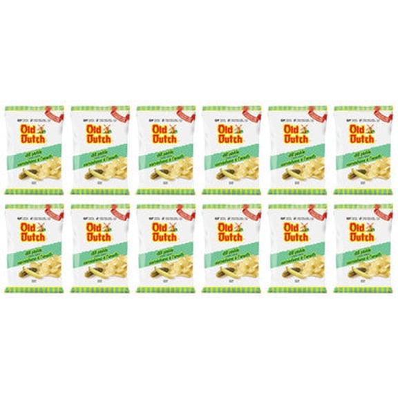 Old Dutch Potato Chips, Dill Pickle, 40g/1.4 oz., (12 Pack)