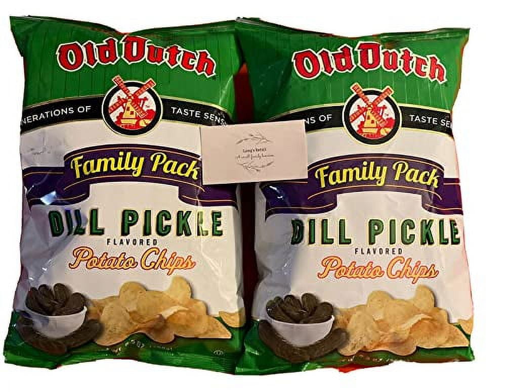 Old Dutch Potato Chips, Dill Pickle Chips, Pack Of 2, Bundled With Lang
