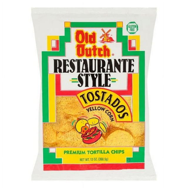 Old Dutch Restaurante Style Yellow Corn Tostados Tortilla Chips, 13 oz