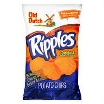 Old Dutch Ripples Cheddar & Sour Cream Potato Chips, 8 oz, Bag