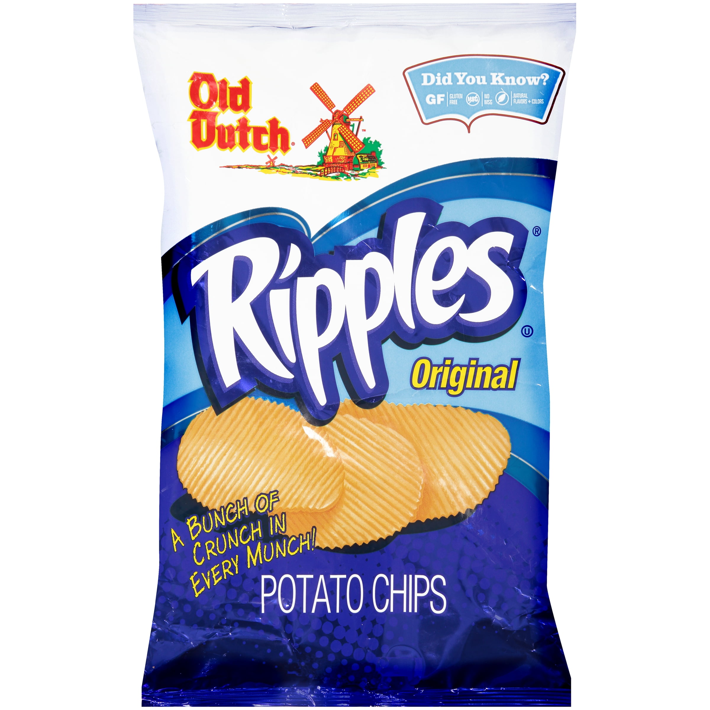 Old Dutch Ripples Original Potato Chips, 8.5 oz.