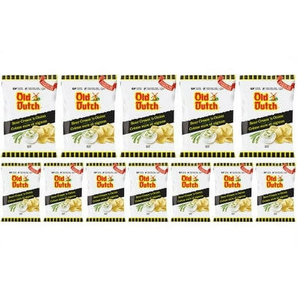 Old Dutch Sour Cream 'n Onion Potato Chips, 40g/1.4 oz., (12 Pack)