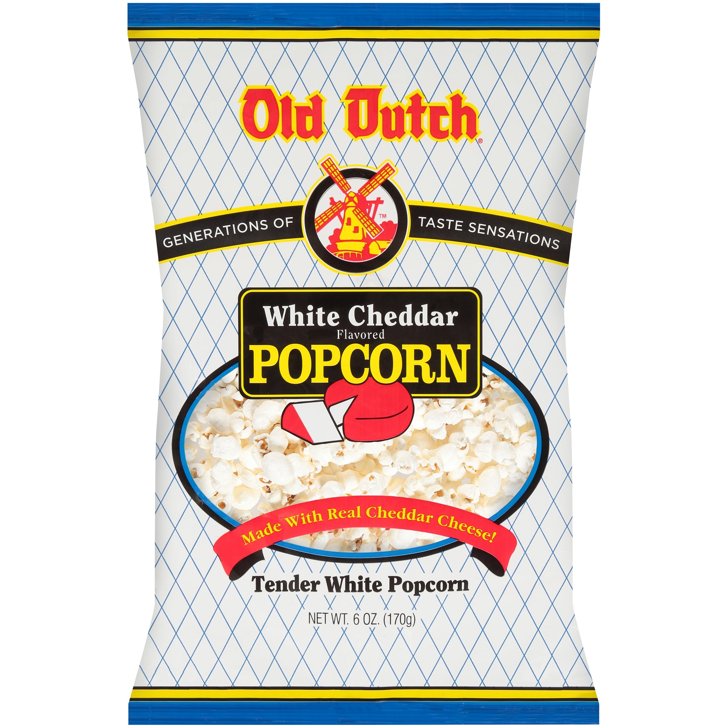 Old Dutch White Cheddar Popcorn, 6 oz Bag