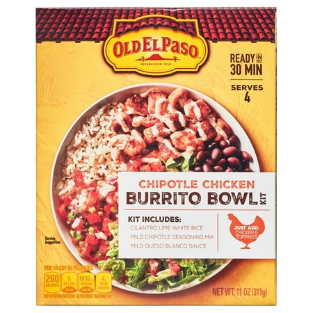 Old El Paso Burrito Bowl Kit Chipotle Chicken, 11 oz