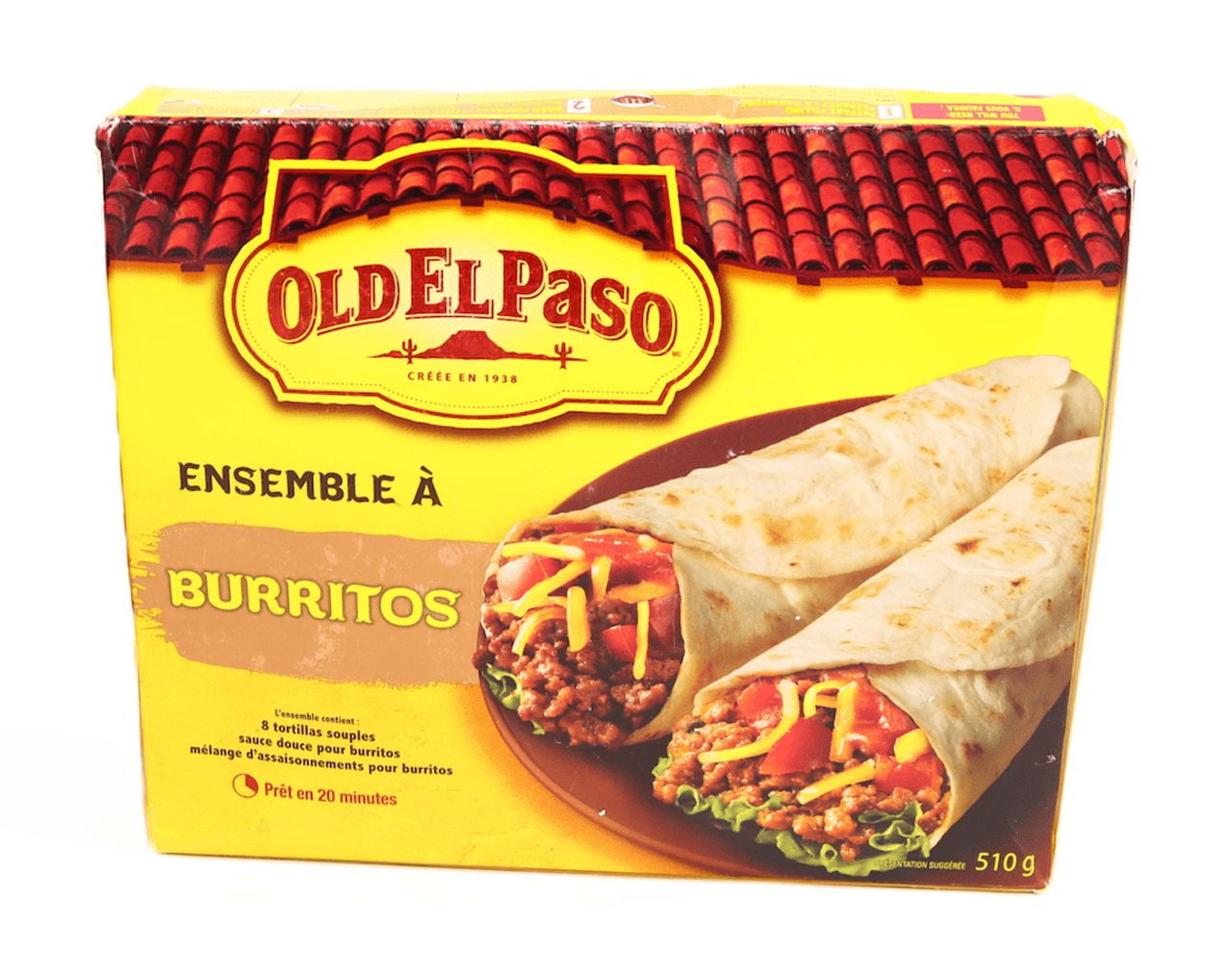 Old El Paso Burrito Dinner Kit, 510g/18 oz., 8 per box, (12 Pack