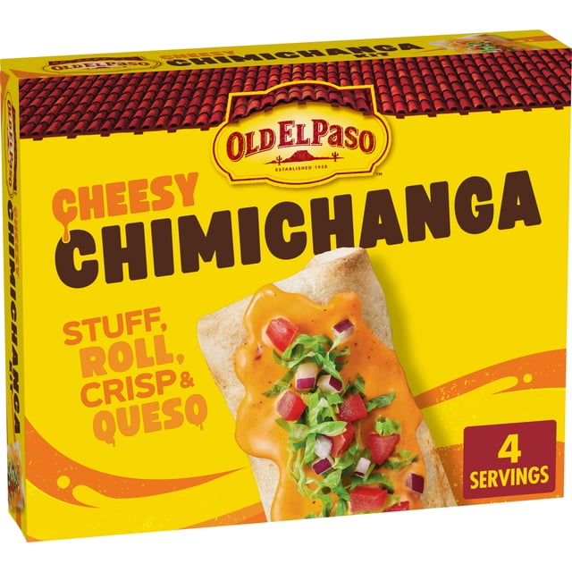 Sticker Queso Old El Paso Cheesy Chimichanga Kit with Queso Sauce, Easy Meal Prep, 4 ...