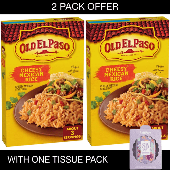 Old El Paso Cheesy Mexican Rice Mix, Side Dish, 7.6 oz Box