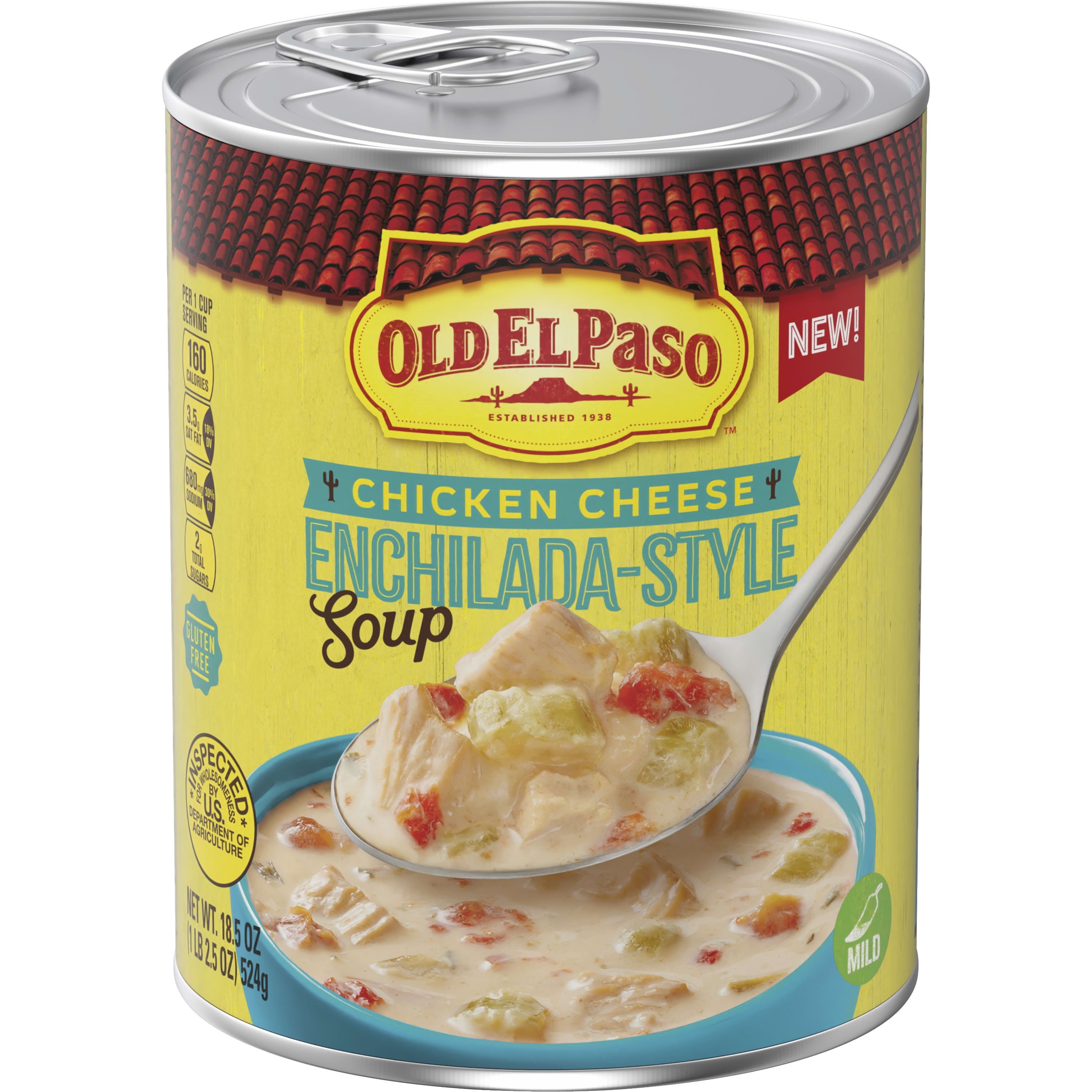 Old El Paso Chicken Cheese Enchilada-Style Soup, Ready to Serve Canned Soup, 18.5 oz