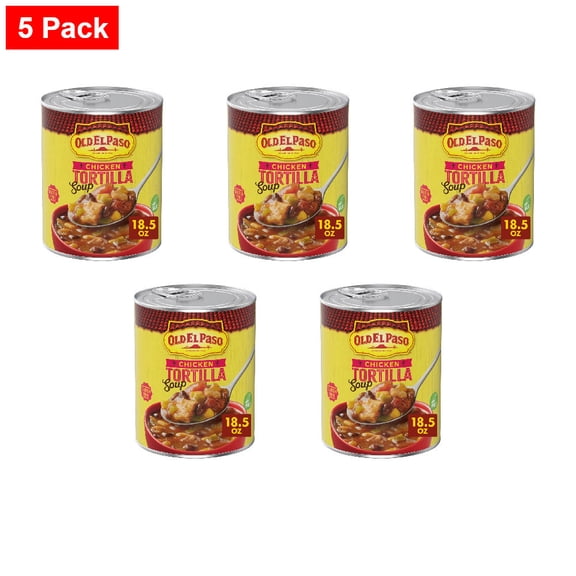 Old El Paso Chicken Tortilla Ready to Serve Canned Soup 18.5 oz - 5 Pack
