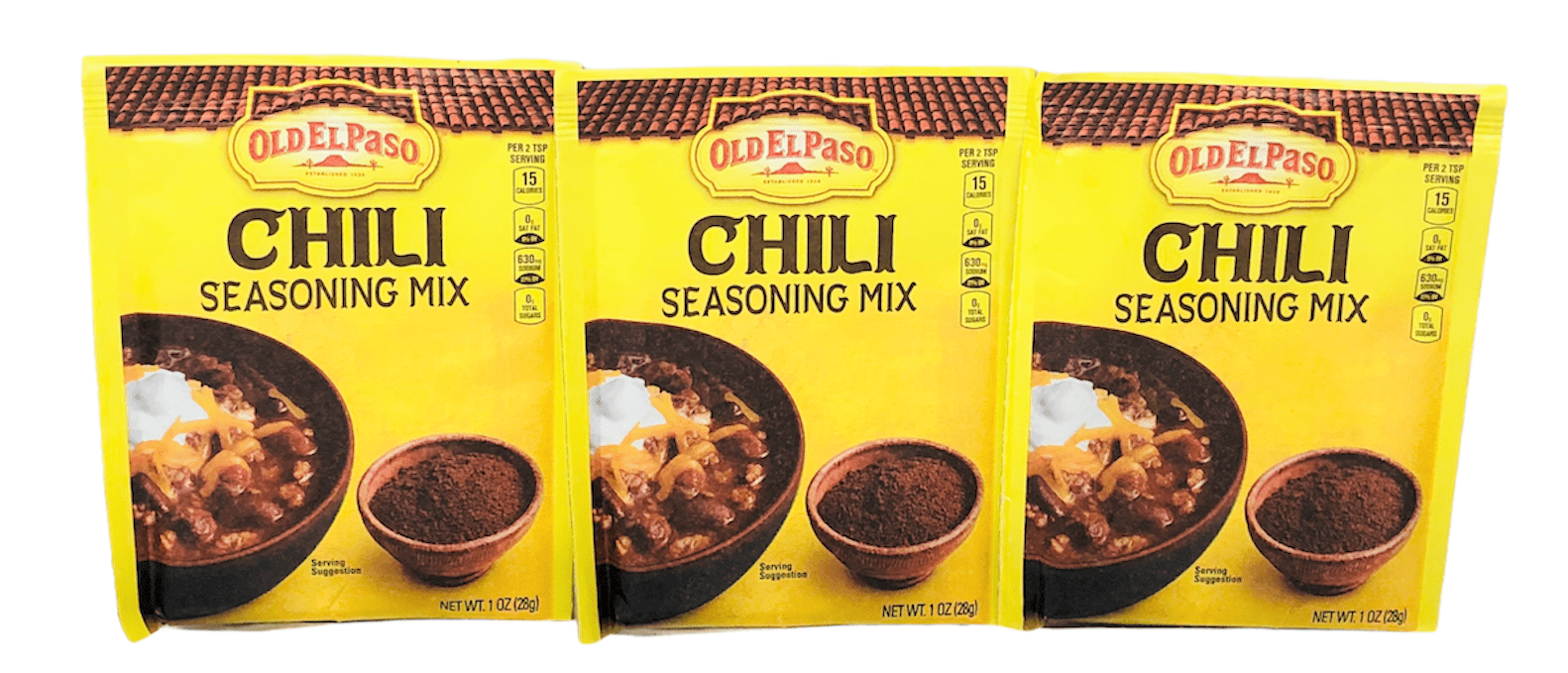Old El Paso Chili Seasoning Mix, 1Ounce Packet (Pack of 3)