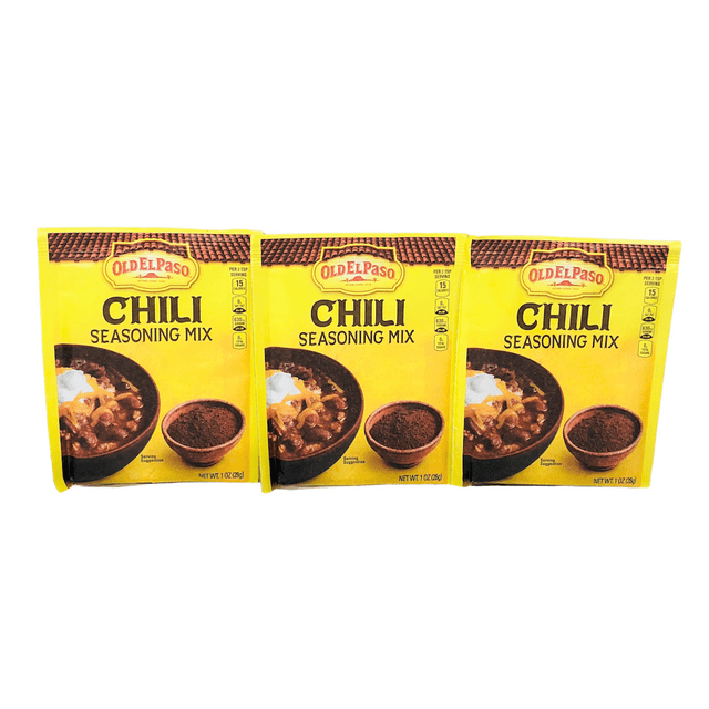 Old El Paso Chili Seasoning Mix, 1Ounce Packet (Pack of 3)