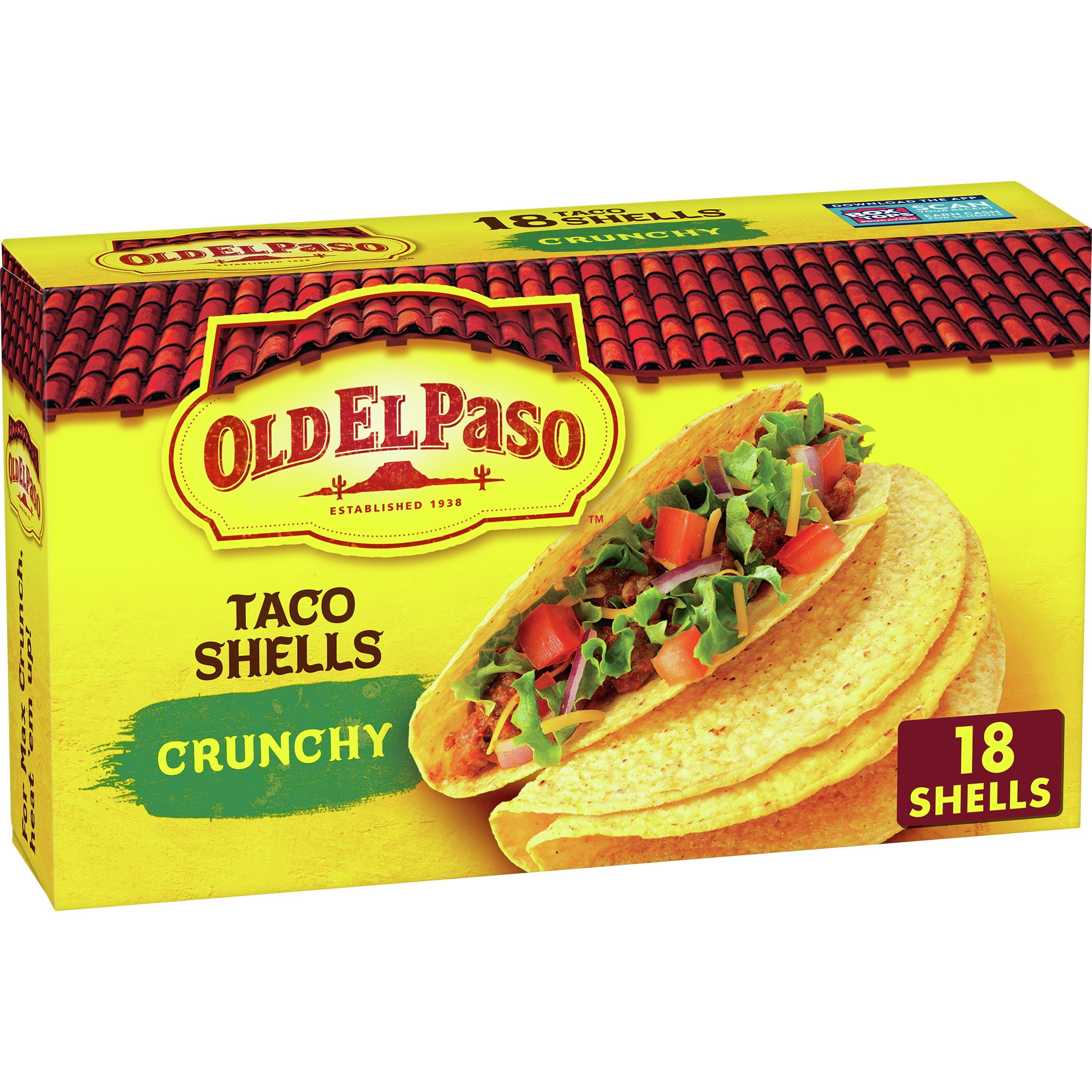 Old El Paso Crunchy Taco Shells, GlutenFree, 18 Ct., 6.89 oz